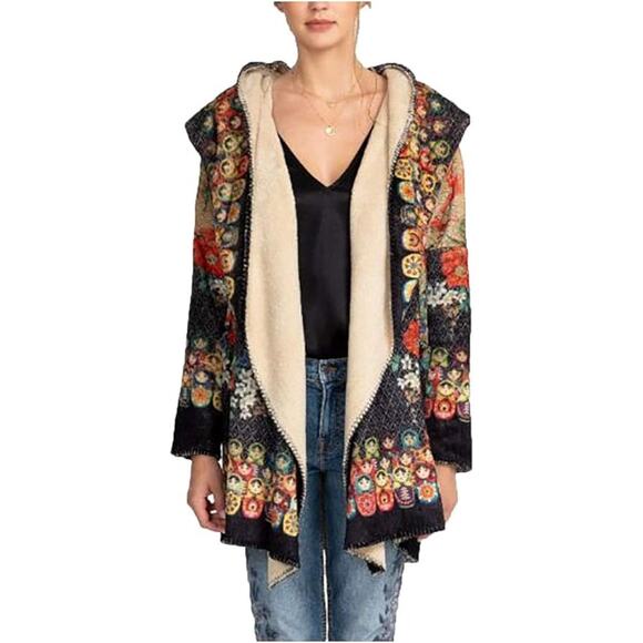 Johnny Was Jackets & Blazers - Johnny Was Pete & Greta Matryoshka Sherpa Jacket Small Russian Nesting Dolls